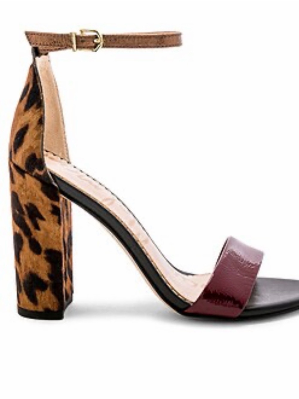 Sam Edelman Yaro Sandal in Leopard Block Heel Ankle-Strap Sandal Sz 10